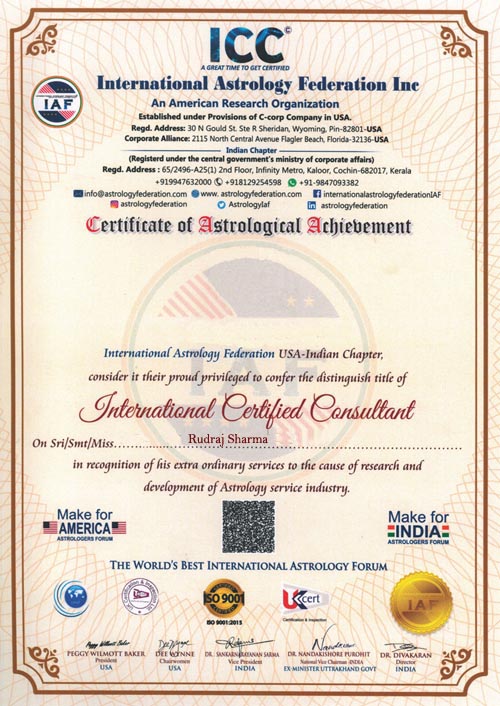Astrologer Rudraj Sharma 
